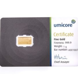 Umicore 1 Gram Gold Bar